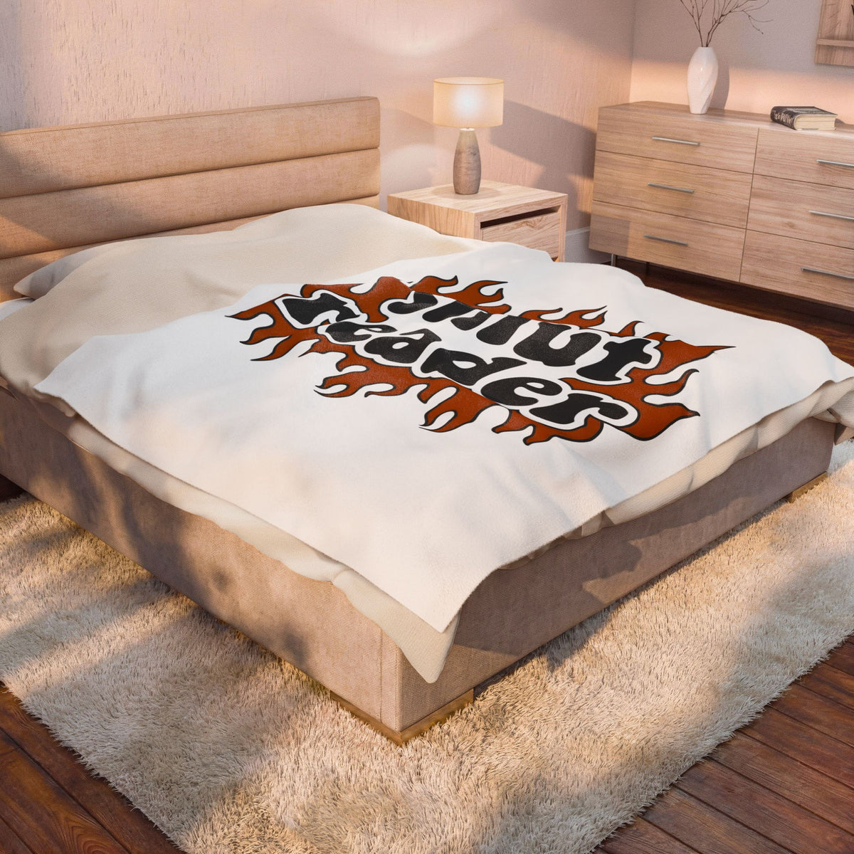 Fiery Letters Blanket Boho Chic Novels Gift Women Sketch Blanket Alphabet Blanket Hippie Fan Hand Drawn Blanket Literary Graphic Cartoon Fireball