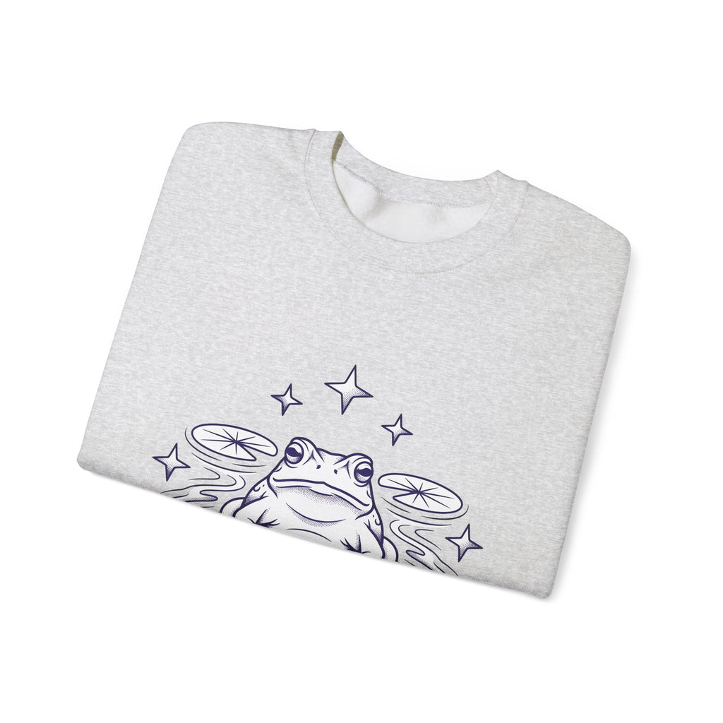Frog Lotus Bloom Sweatshirt Boho Chic Wellness Gift Women Gypsy Sweatshirt Toad Sweatshirt Bohemian Enthusiast Bohemian Sweatshirt Mindful Graphic Classic