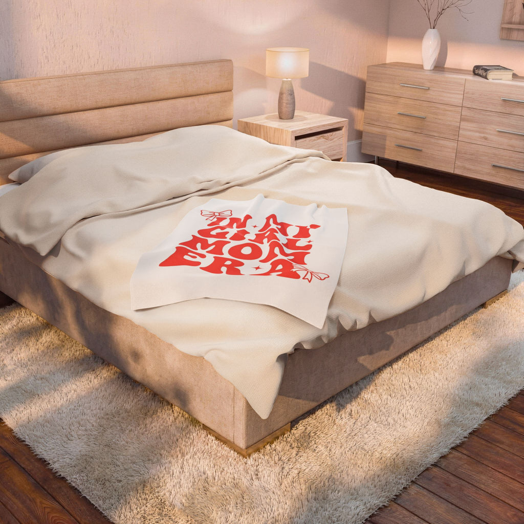 Classic Text Art Blanket Moms Home Gift Women Flower Power Blanket Typography Blanket Motherhood Fan Bohemian Blanket Domestic Graphic Retro Tie