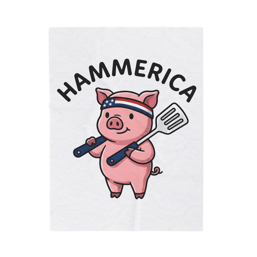 Pig Cook Blanket 4th Of July Grill Gift Women Comic Blanket Swine Cook Blanket Independence Day Fan Cartoon Blanket Barbecue Graphic Design Graphic