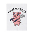 Pig Cook Blanket 4th Of July Grill Gift Women Comic Blanket Swine Cook Blanket Independence Day Fan Cartoon Blanket Barbecue Graphic Design Graphic