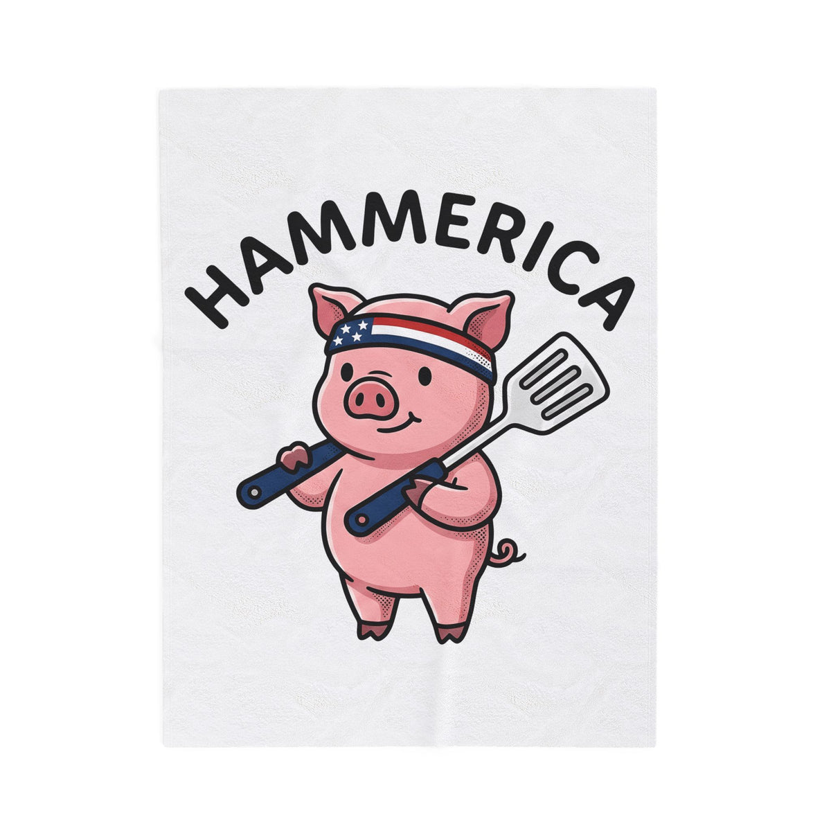 Pig Cook Blanket 4th Of July Grill Gift Women Comic Blanket Swine Cook Blanket Independence Day Fan Cartoon Blanket Barbecue Graphic Design Graphic