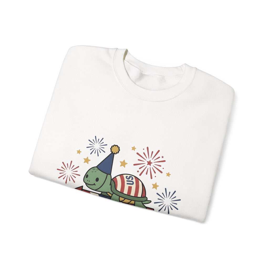 Turtle Celebration Hat Sweatshirt 4th Of July Usa Gift Women Sweet Sweatshirt Turtle Hat Sweatshirt Independence Day Fan Patriotic Sweatshirt American Graphic