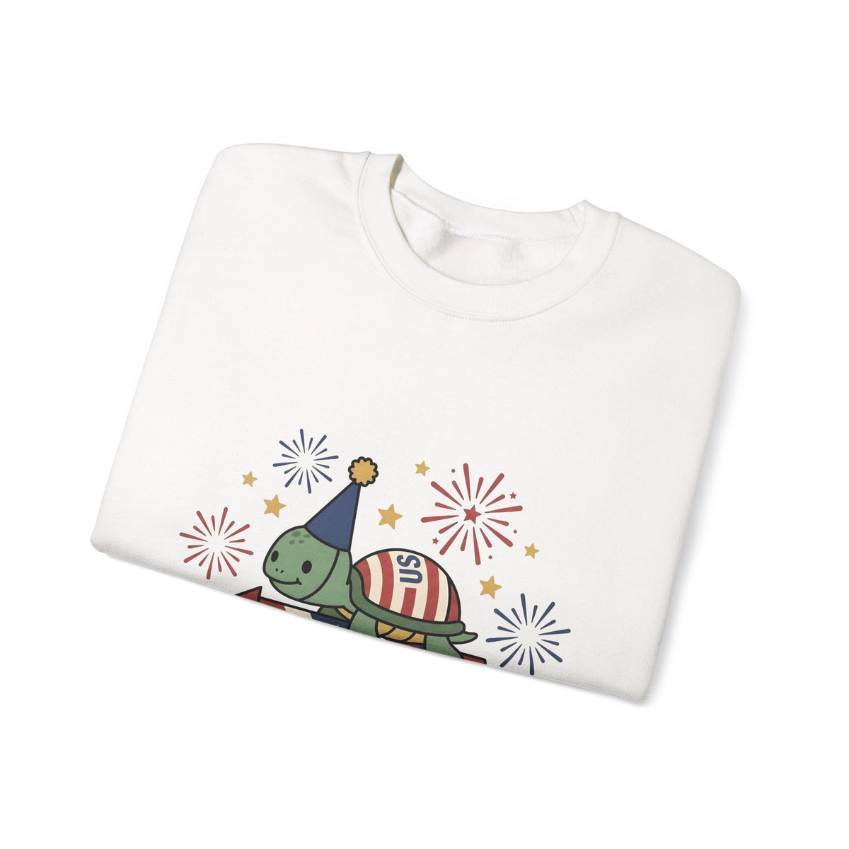 Turtle Celebration Hat Sweatshirt 4th Of July Usa Gift Women Sweet Sweatshirt Turtle Hat Sweatshirt Independence Day Fan Patriotic Sweatshirt American Graphic