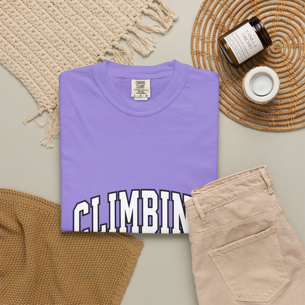 Climbing Lettering Climbing Exercise Gift Strong Typography Bouldering Enthusiast T-Shirt