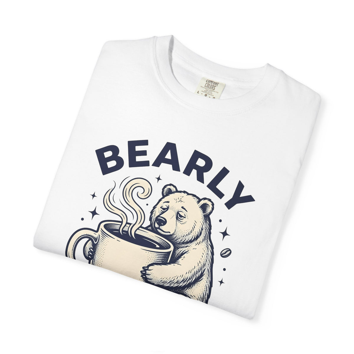Grizzly Coffee Cup T-Shirt Funny Creatures Gift Women Doodle T-Shirt Coffee T-Shirt T-Shirt Humor Fan Cartoon T-Shirt Beast Graphic Line Art Coffee