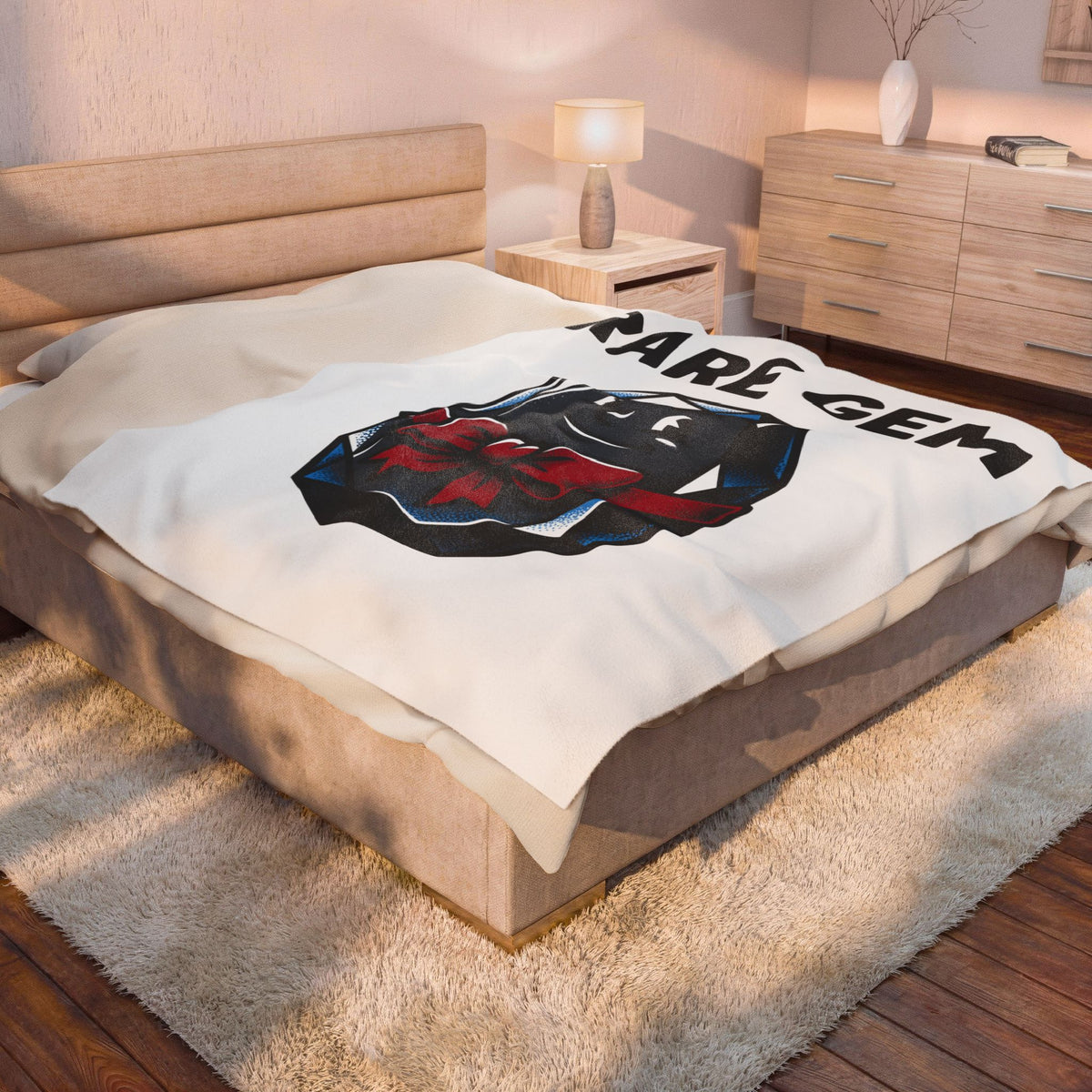 Jewel Icon Christmas Satire Gift Animation Gemstone Xmas Fan Cartoon Parody Classic Crimson Knot Blanket