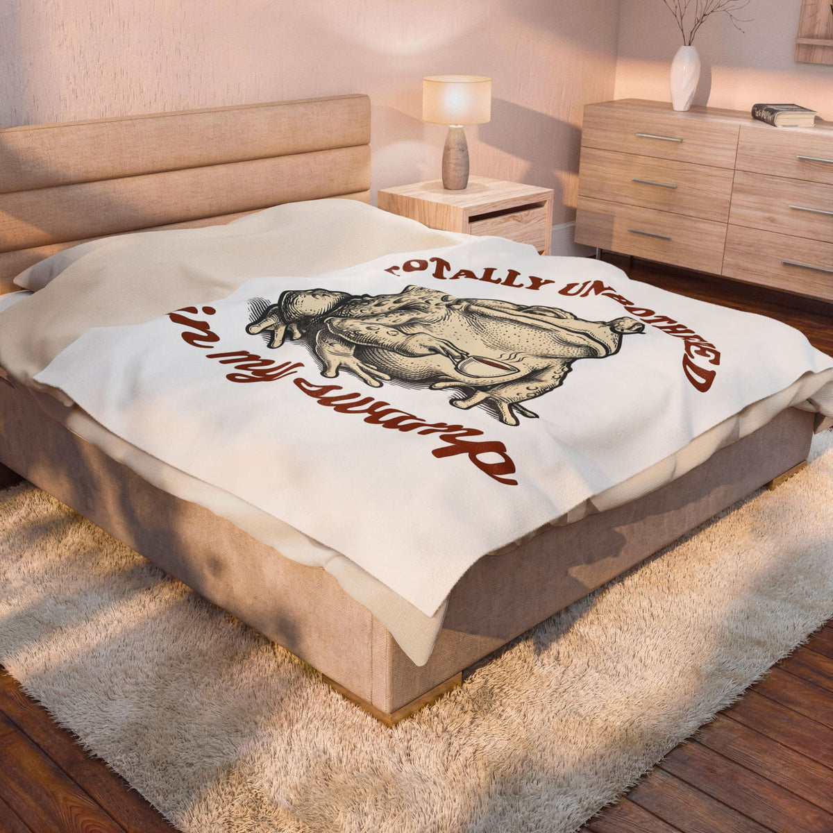 Toad Coffee Blanket Funny Animal Gift Women Vintage Blanket Coffee Blanket Humor Fan Retro Blanket Creature Graphic Hand Drawn Glasses Blanket