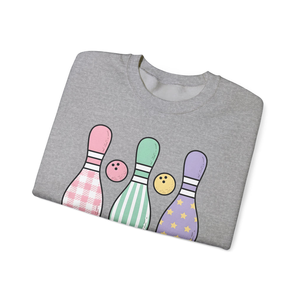 Bowling Pins Sweatshirt Bowling Activity Gift Women Line Art Sweatshirt Tenpins Sweatshirt Bowling Fan Bowling Illustrations Sweatshirt Marker Bowling Ball