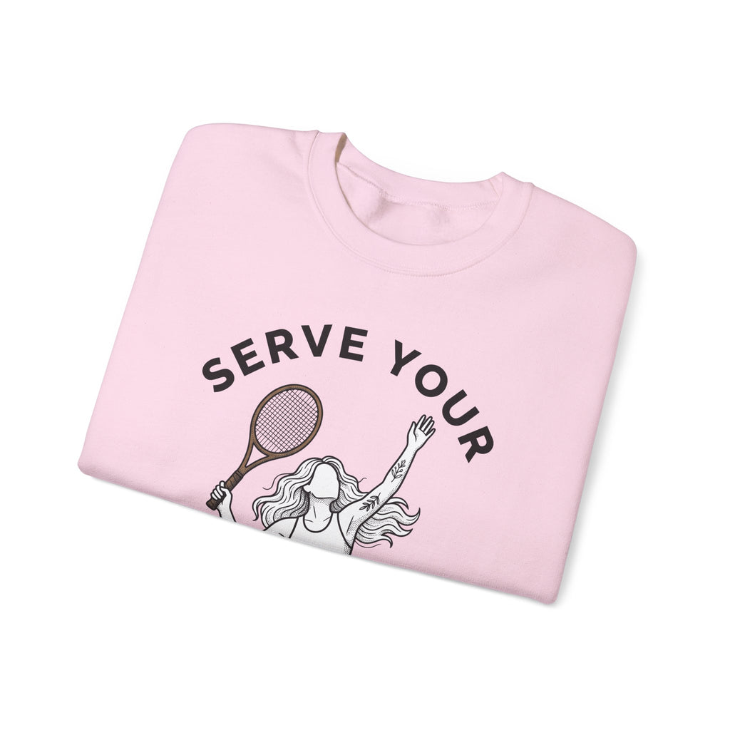Tennis Competitor Sweatshirt Sports Exercise Gift Women Cartoon Sweatshirt Tennis Player Sweatshirt Athlete Fan Tennis Star Sweatshirt Fitness Graphic Flat