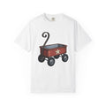 Red Wagon 4Th Of July Usa Gift Antique Cart Fireworks Fan Vintage American Line T-Shirt