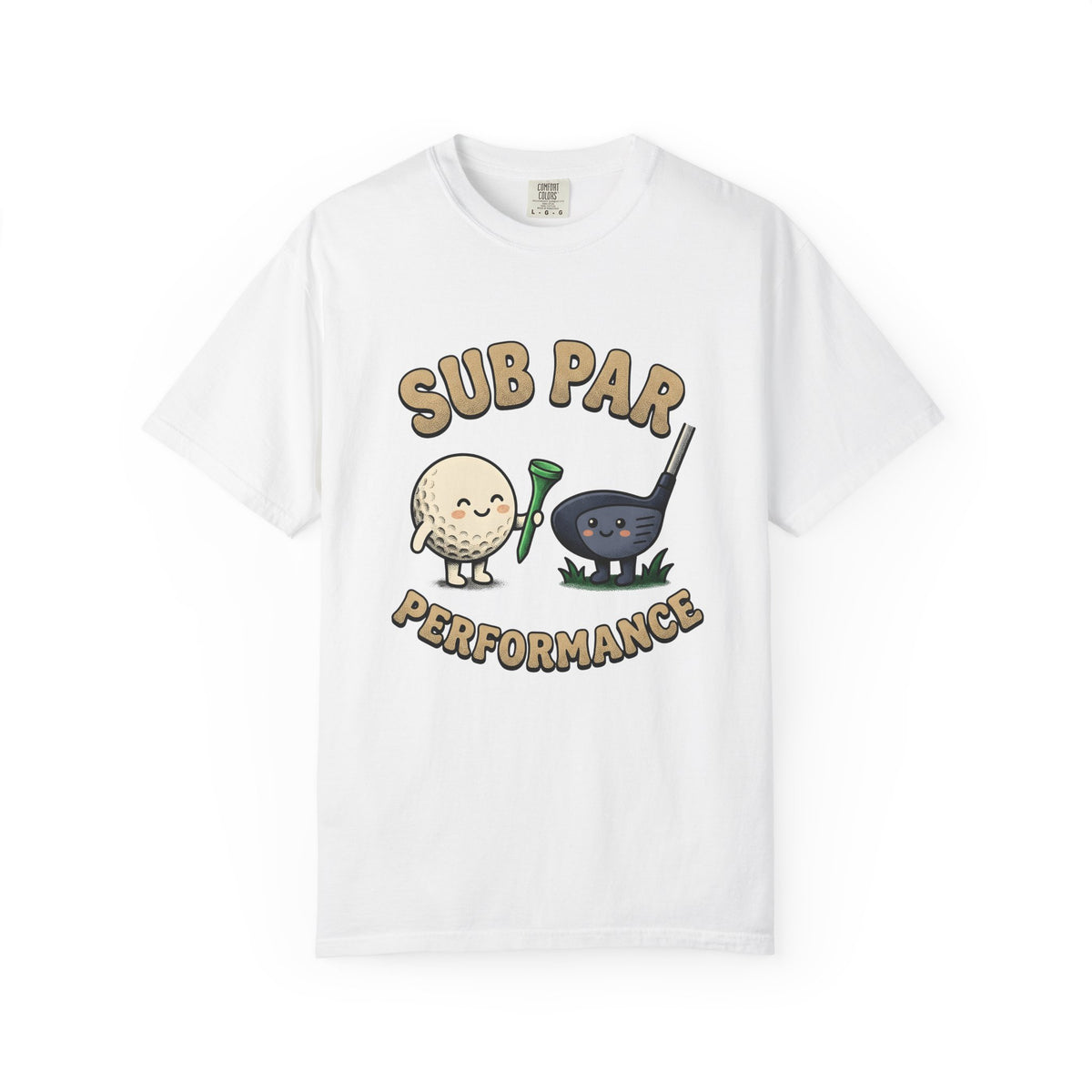 Golf Ball Club T-Shirt Golf Humor Gift Women Cartoon T-Shirt Golf Club T-Shirt Golfer Fan Comic T-Shirt Funny Graphic Retro Grass T-Shirt