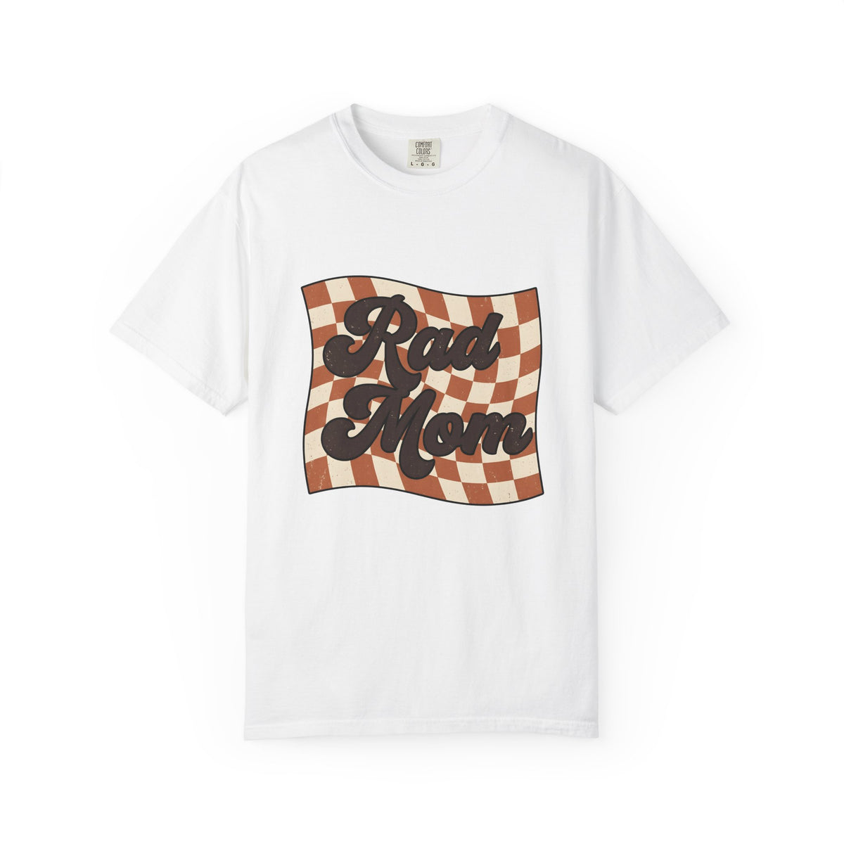 Checkered Flag T-Shirt Moms Family Gift Women Retro T-Shirt Racing Flag T-Shirt Motherhood Fan Vintage T-Shirt T-Shirt Clan Graphic Vintage Wavy