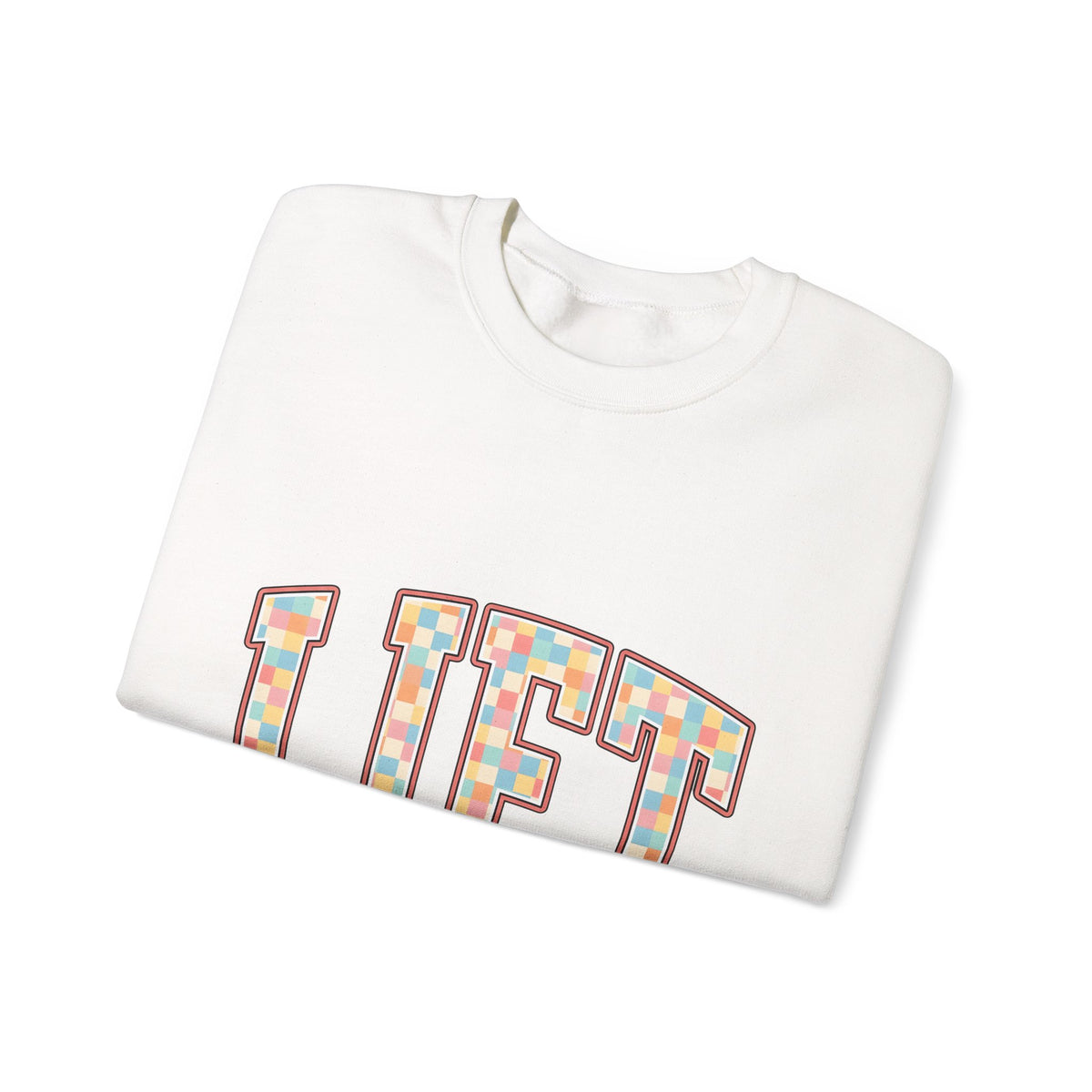Chunky Block Text Sweatshirt Sports Workout Gift Women Neon Sweatshirt Typography Sweatshirt Athlete Enthusiast Glowing Sweatshirt Fitness Graphic Classic