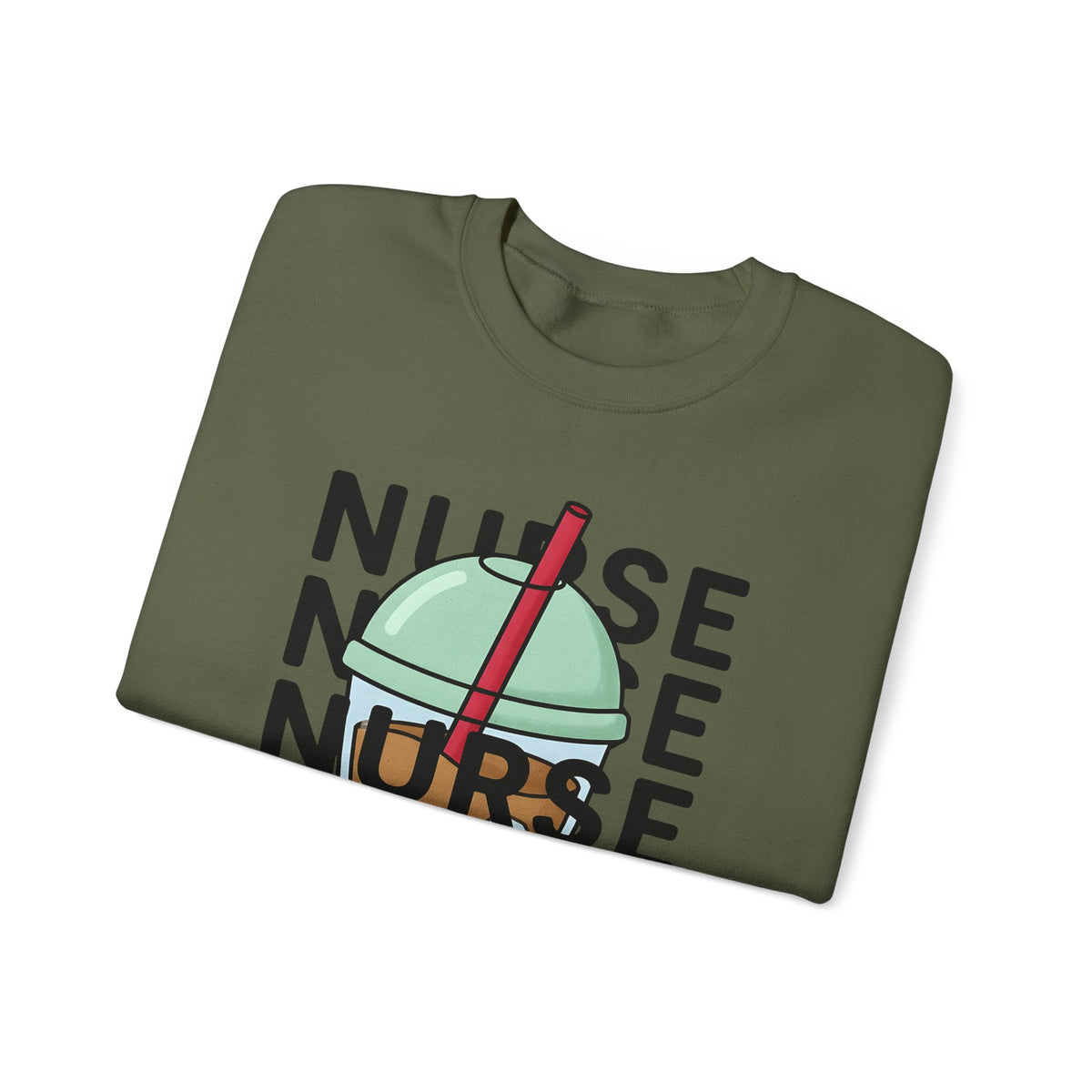 Chilled Coffee Cup Sweatshirt Nurses Beverage Gift Women Anime Sweatshirt Coffee Sweatshirt Sweatshirt Nurse Enthusiast Manga Sweatshirt Drink Graphic Line Art
