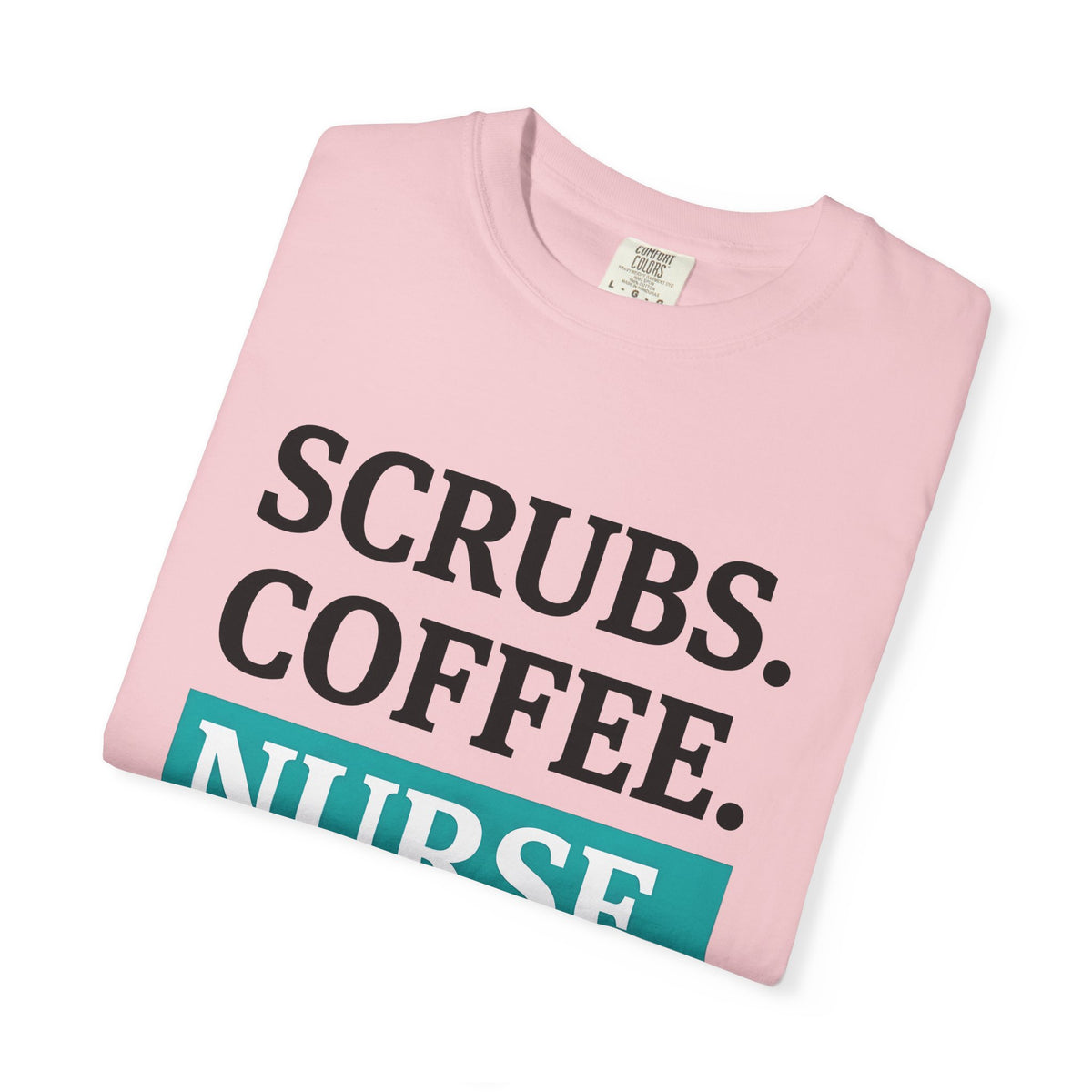 Coffee Cup T-Shirt Nurse Humor Gift Women Modern T-Shirt T-Shirt T-Shirt Rn Fan Contemporary T-Shirt Funny Graphic Minimalist Teal Highlight T-Shirt