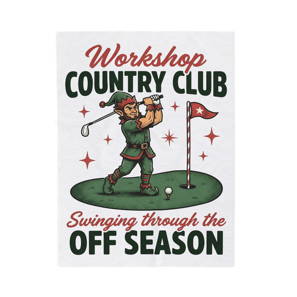 Festive Elf Golf Blanket Christmas Workout Gift Women Sketch Blanket Elf Golfing Blanket Christmas Fan Fitness Graphic Classic Golf Post Blanket