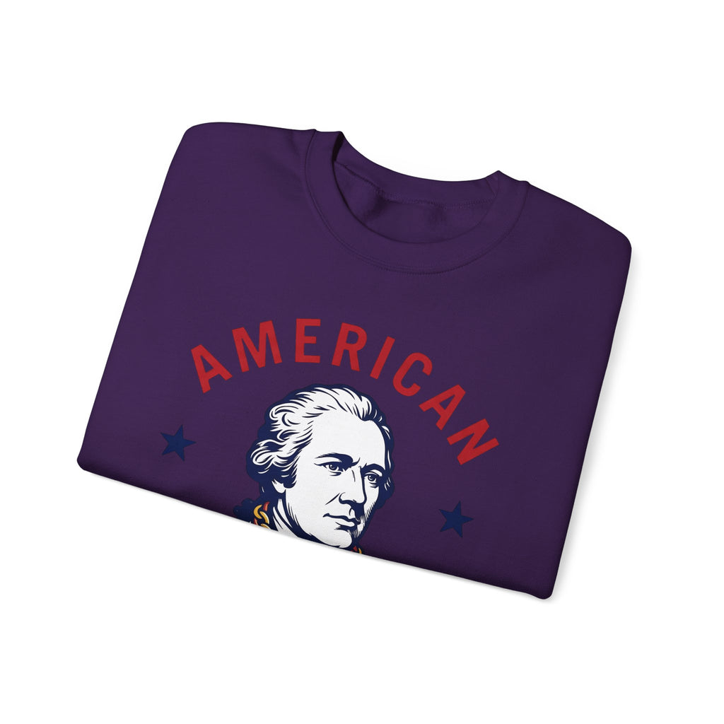 Founding Father Illustration Sweatshirt America Heritage Gift Women Traditional Sweatshirt Patriot Sweatshirt American Fan Historical Sweatshirt Heritage
