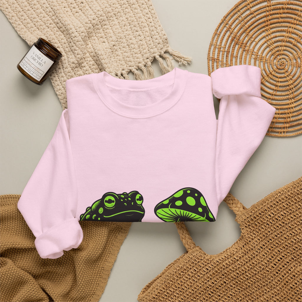 Toad Fungus Sweatshirt Halloween Spells Gift Women Dark Sweatshirt Chytrid Sweatshirt Horror Fan Gothic Sweatshirt Magic Graphic Retro Glow Sweatshirt