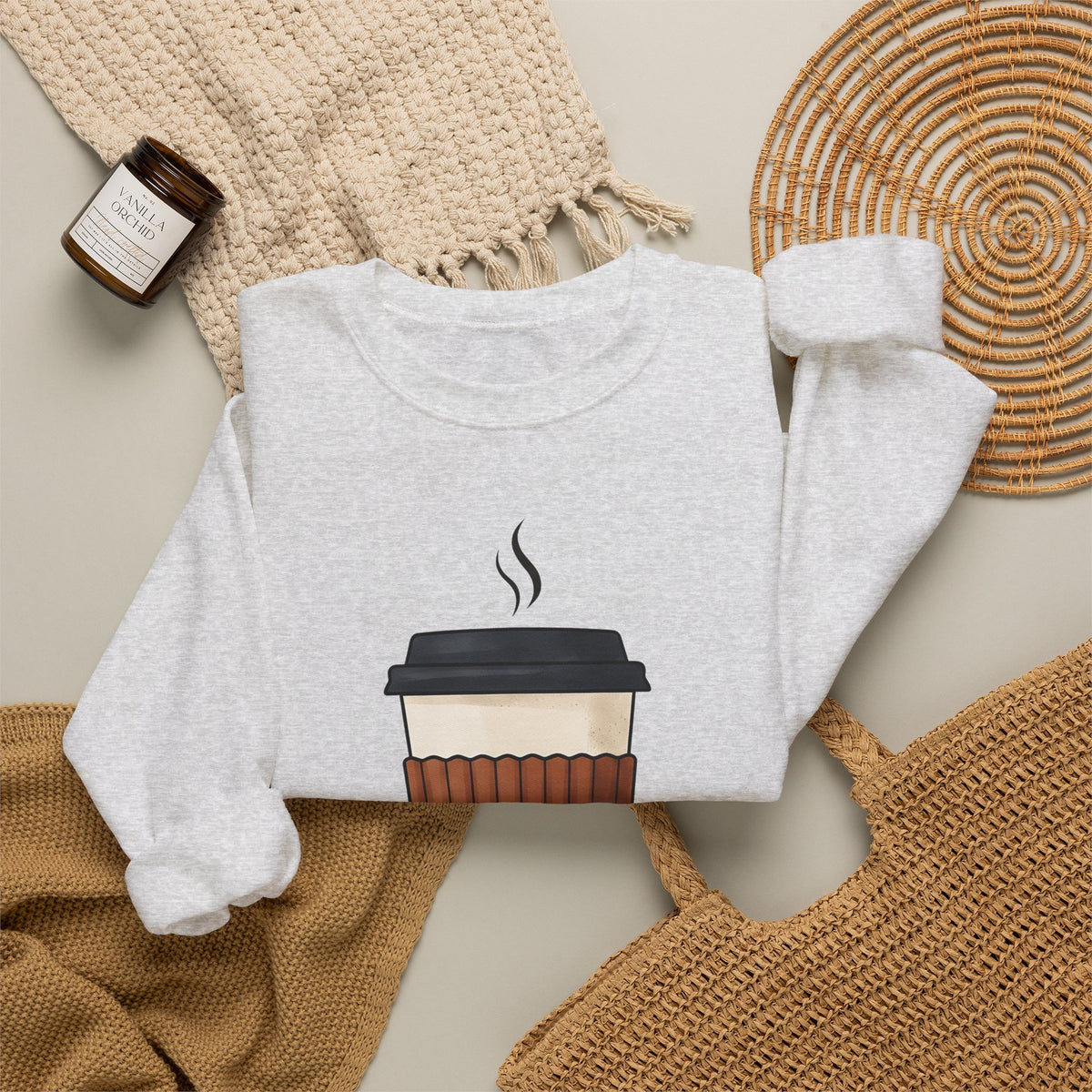 Coffee Cup Nurses Coffee Gift Modern Mug Nurse Enthusiast Contemporary Caffeine Minimalist Steam Sweatshirt