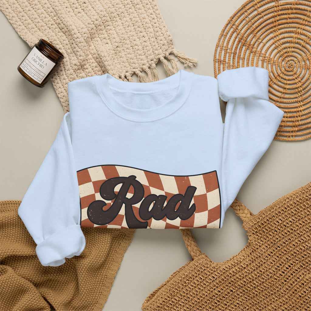 Checkered Flag Sweatshirt Moms Family Gift Women Retro Sweatshirt Racing Flag Sweatshirt Motherhood Fan Vintage Sweatshirt Sweatshirt Clan Graphic Vintage Wavy