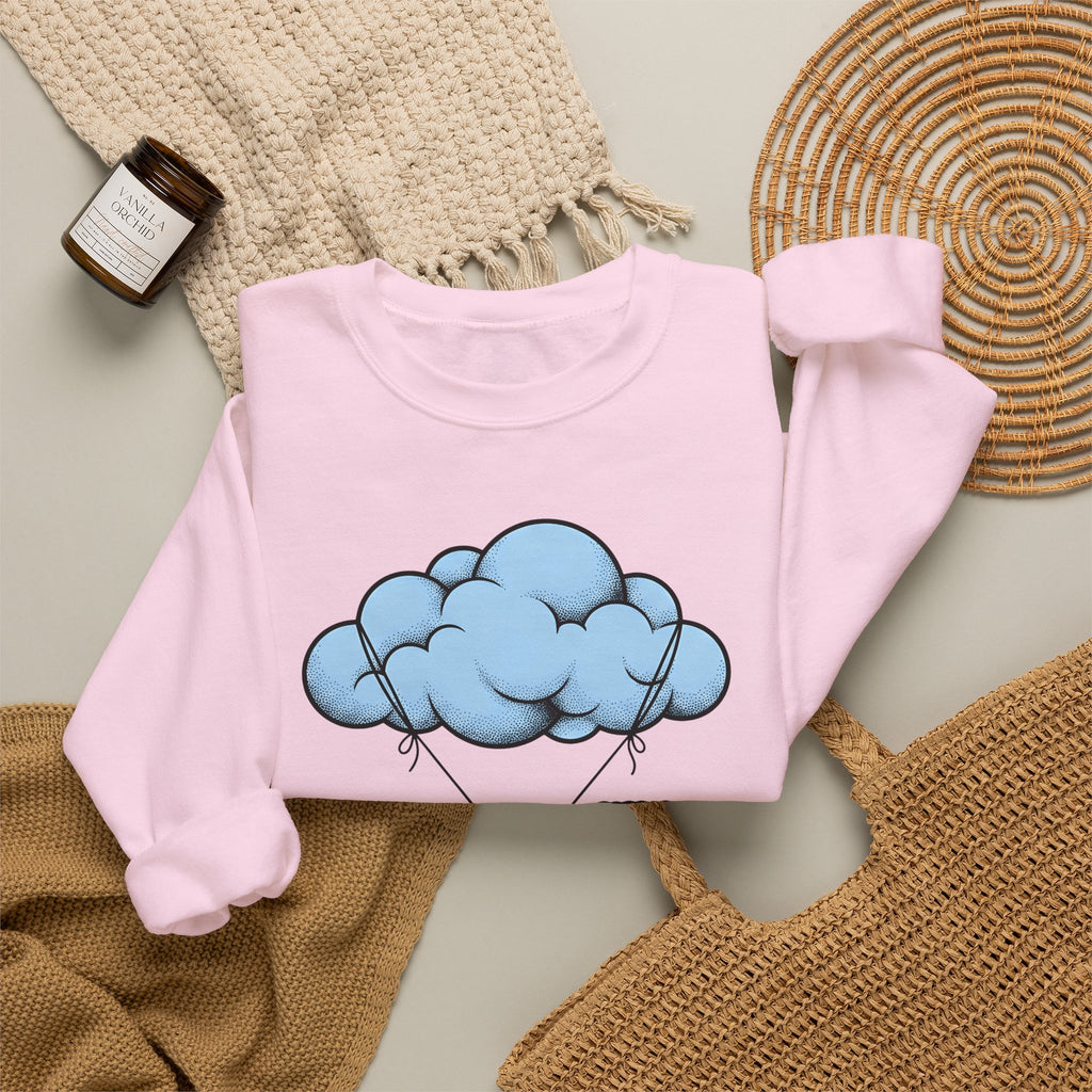 Pug Dog Sweatshirt Dog Animals Gift Women Cartoon Sweatshirt Puggle Sweatshirt Dog Fan Canine Graphic Pug Illustration Retro Cloud Sweatshirt