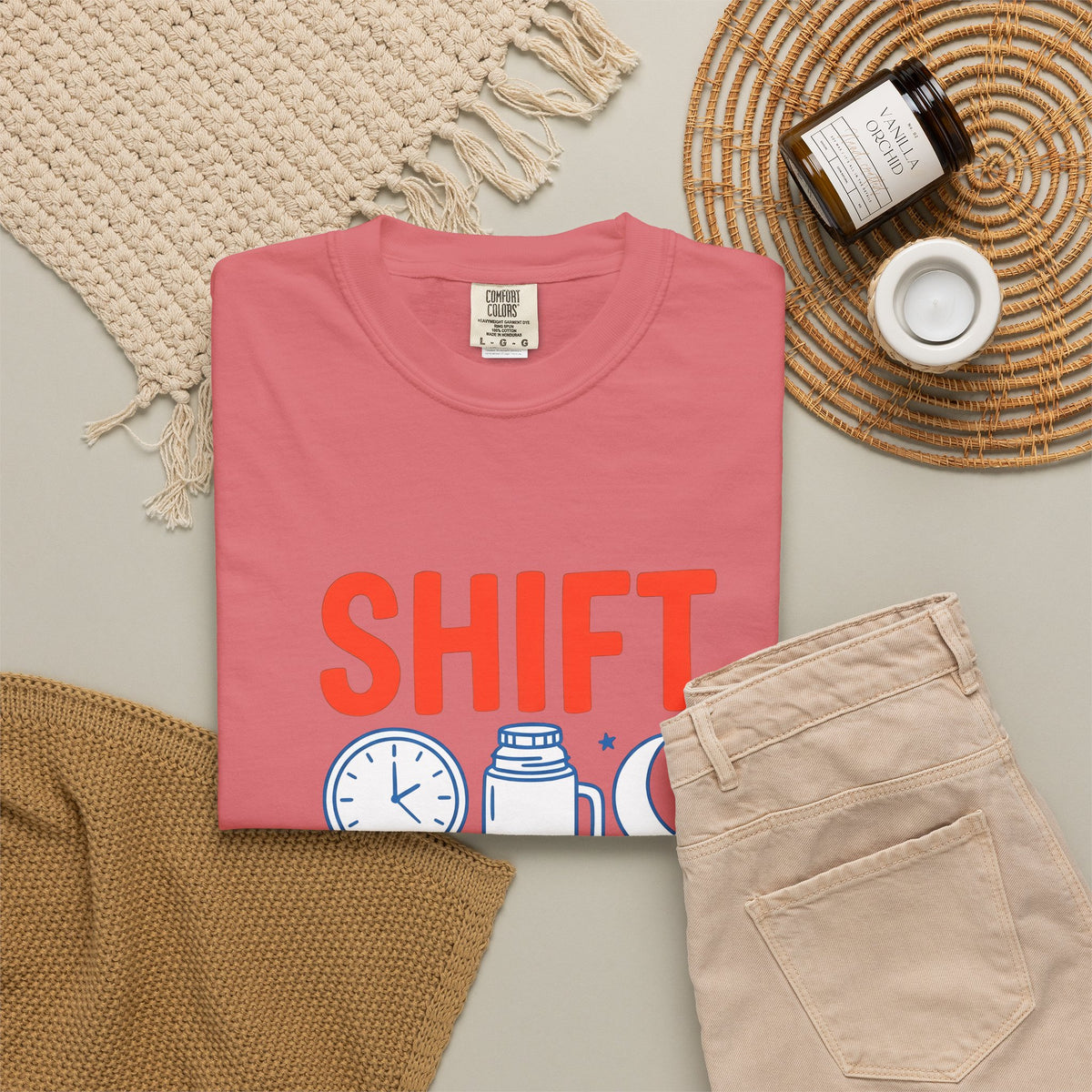 Watch Bottle Moon T-Shirt Shift Worker Java Gift Women Thick T-Shirt Lunar T-Shirt Night Shift Fan Bold T-Shirt Coffee Graphic Plain Spark T-Shirt