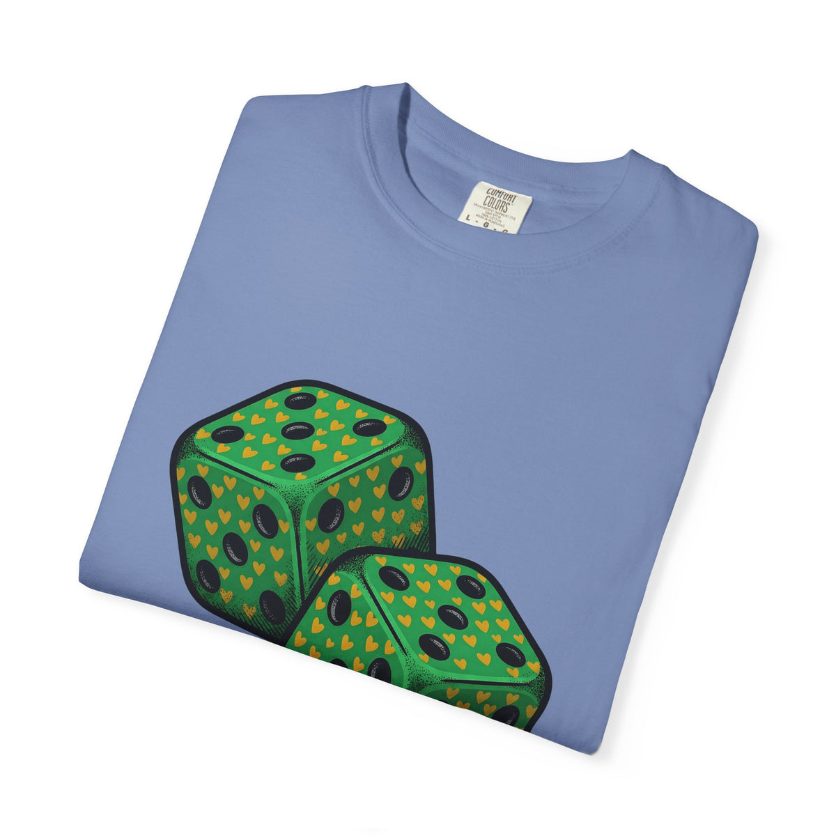 Green Dice T-Shirt St Patrick's Day Fortune Gift Women Vintage T-Shirt Dice T-Shirt Luck Enthusiast Retro T-Shirt Prosperity Graphic Retro Heart