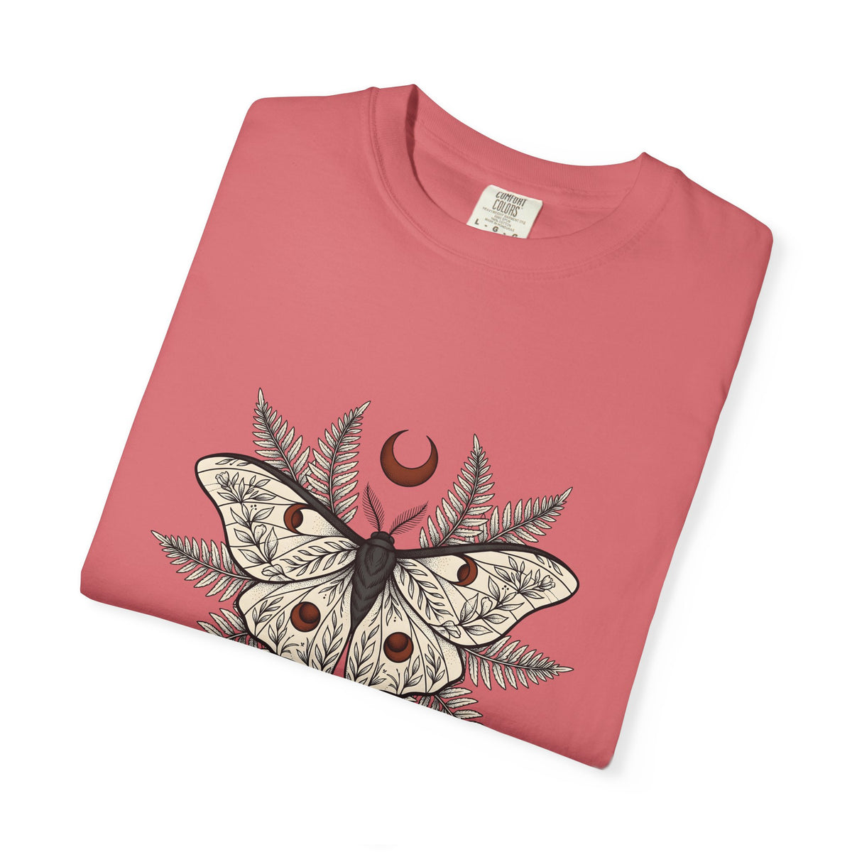 Luna Moth T-Shirt Boho Chic Nature Gift Women Botanical T-Shirt Actias Luna T-Shirt Hippie Fan Botanical Illustration T-Shirt Environmental Graphic