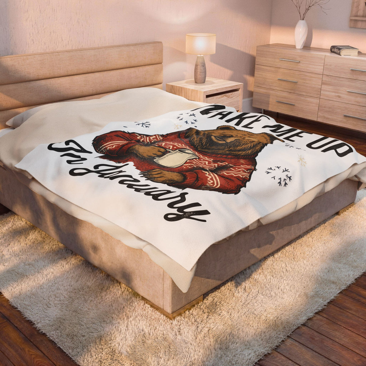 Bear Knitwear Blanket Christmas Cold Gift Women Cabin Blanket Teddy Blanket Xmas Fan Rustic Blanket Frosty Graphic Outline Winter Snow Blanket