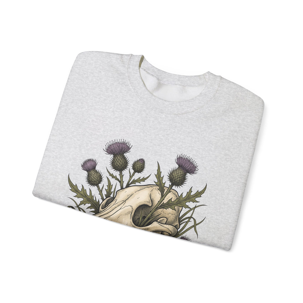 Animal Skull Sweatshirt Animals & Flowers Spooky Gift Women Sketch Sweatshirt Cranium Sweatshirt Wildlife Fan Illustration Graphic Sweatshirt Hand Drawn