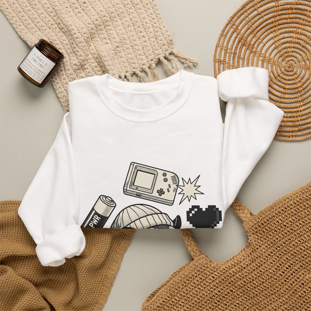 Possum Beanie Sweatshirt Funny Gaming Gift Women Comic Sweatshirt Opossum Sweatshirt Humor Fan Cartoon Sweatshirt Gamer Graphic Vintage Retro Game Console
