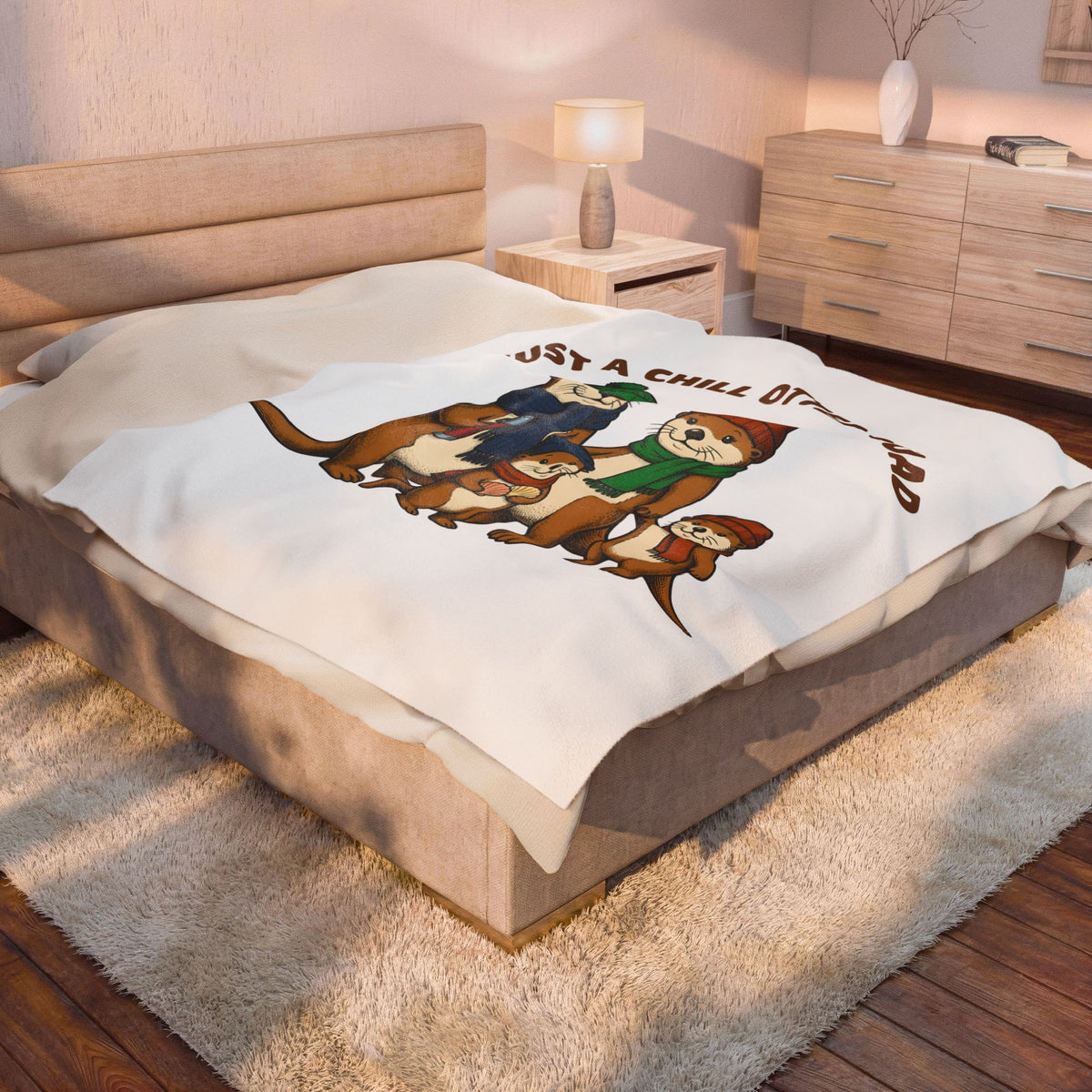 Otter Group Blanket Funny Wildlife Gift Women Comic Blanket Otters Blanket Humor Fan Cartoon Blanket Animal Graphic Sketch Beanies Blanket