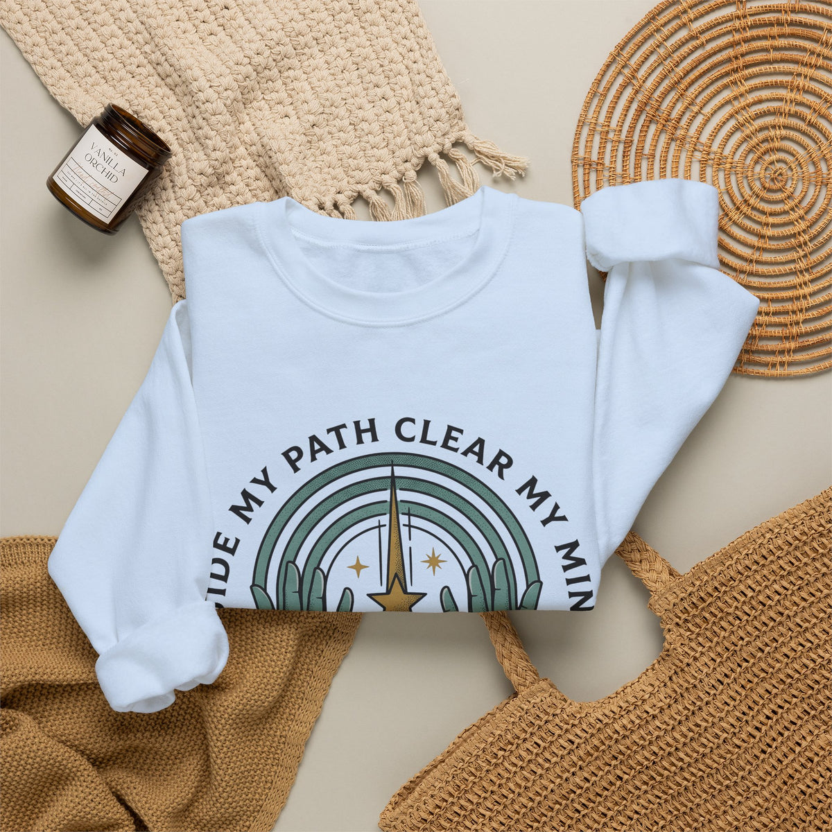 Hands Prism Sweatshirt Boho Chic Meditation Gift Women Tribal Sweatshirt Prismatic Sweatshirt Bohemian Enthusiast Ethnic Sweatshirt Mindfulness Graphic Rustic