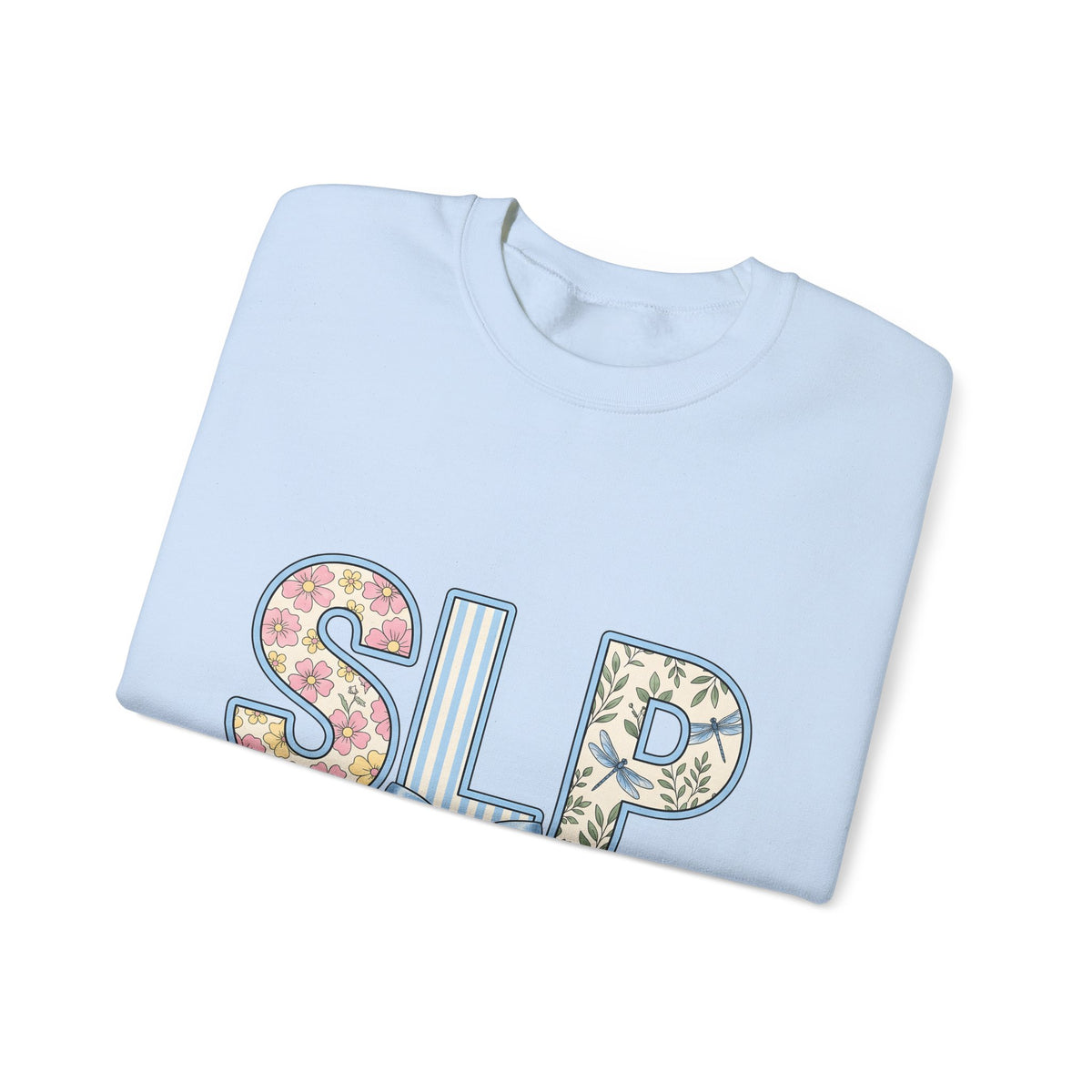 Floral Dragonfly Monogram Sweatshirt Speech Therapist Educator Gift Women Whimsical Sweatshirt Monogram Sweatshirt Speech Pathology Enthusiast Whimsy