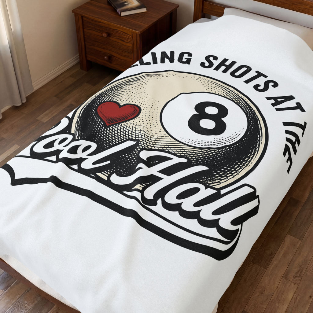 Billiard Ball Billiards Lounge Gift Retro Pool Ball Billiard Fan Vintage Bar Classic Heart Blanket