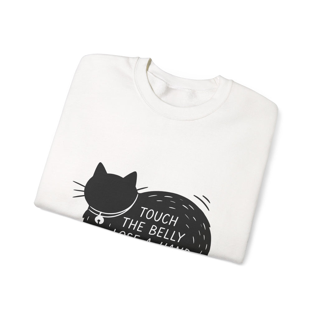 Black Feline Sweatshirt Cat Fun Gift Women Flat Sweatshirt Cat Sweatshirt Cat Fan Minimalist Sweatshirt Humorous Graphic Chic Pendant Sweatshirt