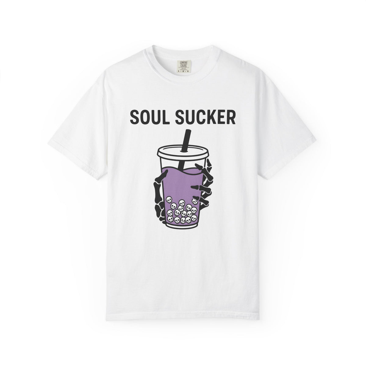 Skeleton Claw Tea T-Shirt Drinks Dark Gift Women Modern Print T-Shirt Bone Tea T-Shirt Beverage Fan Graphic Design Illustration Comic Skull T-Shirt