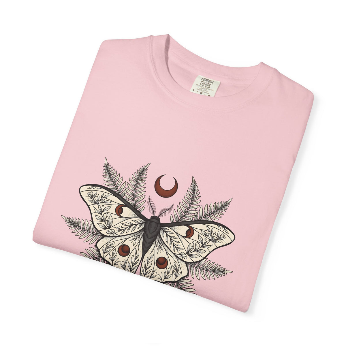 Luna Moth T-Shirt Boho Chic Nature Gift Women Botanical T-Shirt Actias Luna T-Shirt Hippie Fan Botanical Illustration T-Shirt Environmental Graphic