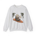 Otter Wave Sweatshirt Sports Seaside Gift Women Playful Sweatshirt Otter Sweatshirt Athlete Fan Cartoon Sweatshirt Coastal Graphic Old School Apparition Sweatshirt