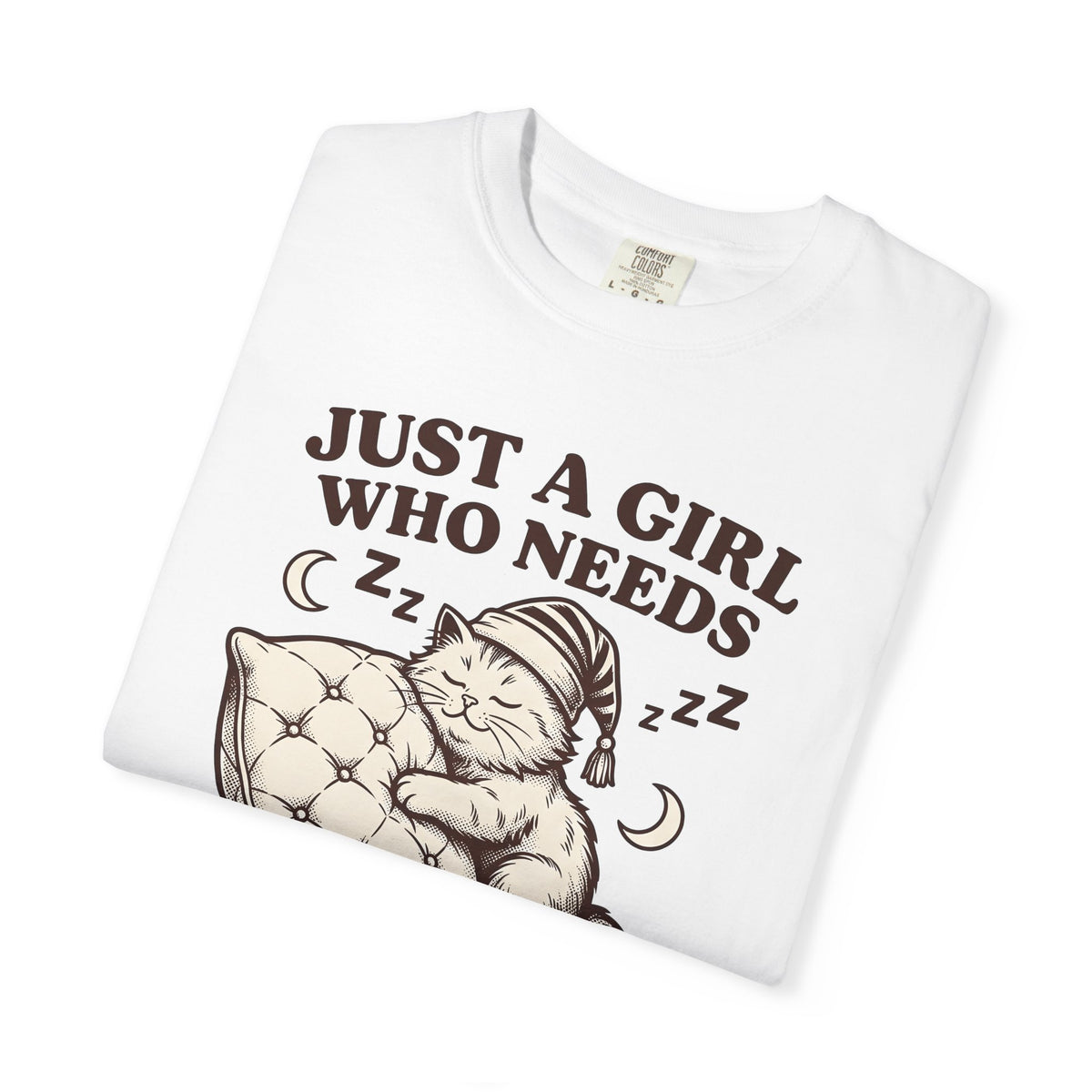Sleeping Cat T-Shirt Cat Nap Gift Women Vintage T-Shirt Kitten T-Shirt Cat Fan Retro T-Shirt Slumber Graphic Hand Drawn T-Shirt T-Shirt