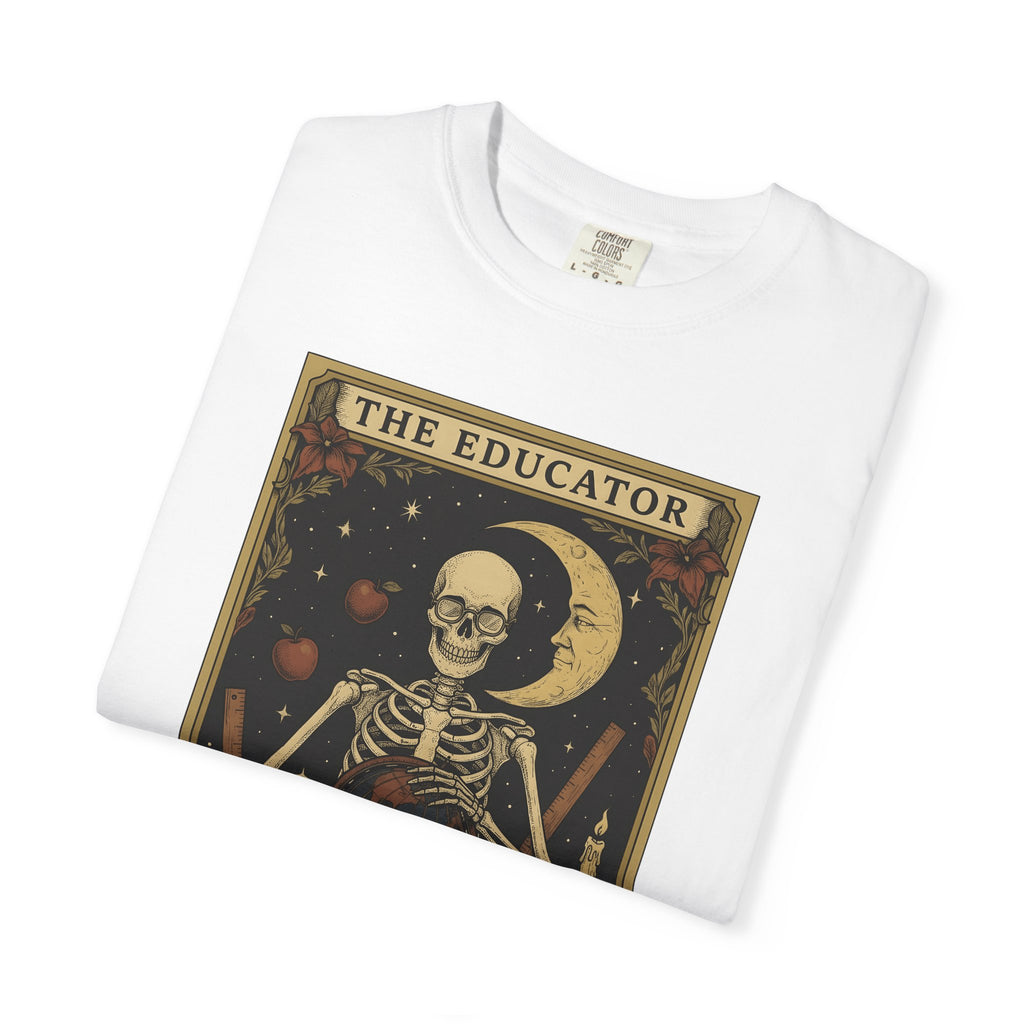 Skull Instructor T-Shirt Teacher Dark Gift Women Retro T-Shirt Skeleton T-Shirt Educator Enthusiast Vintage T-Shirt Gothic
