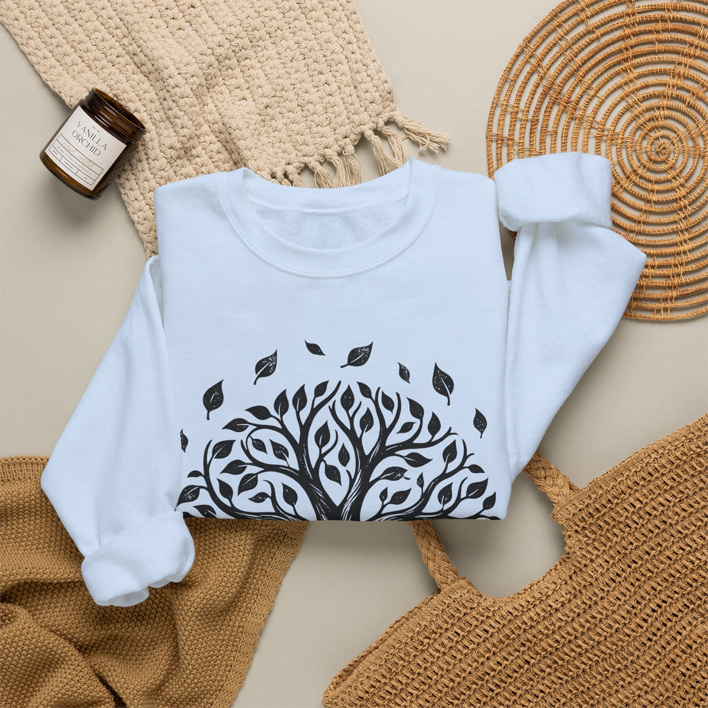 Tree Life Sweatshirt Nature Occult Gift Women Free Spirit Sweatshirt Arboreal Sweatshirt Environmental Enthusiast Bohemian Sweatshirt Mystical Graphic Sleek
