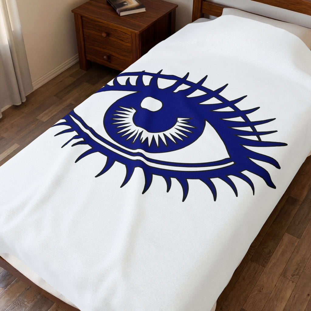 Spiritual Eye Blanket Mystical Earthy Gift Women Doodle Blanket Third Eye Blanket Spirituality Enthusiast Hand Drawn Blanket Bohemian Graphic