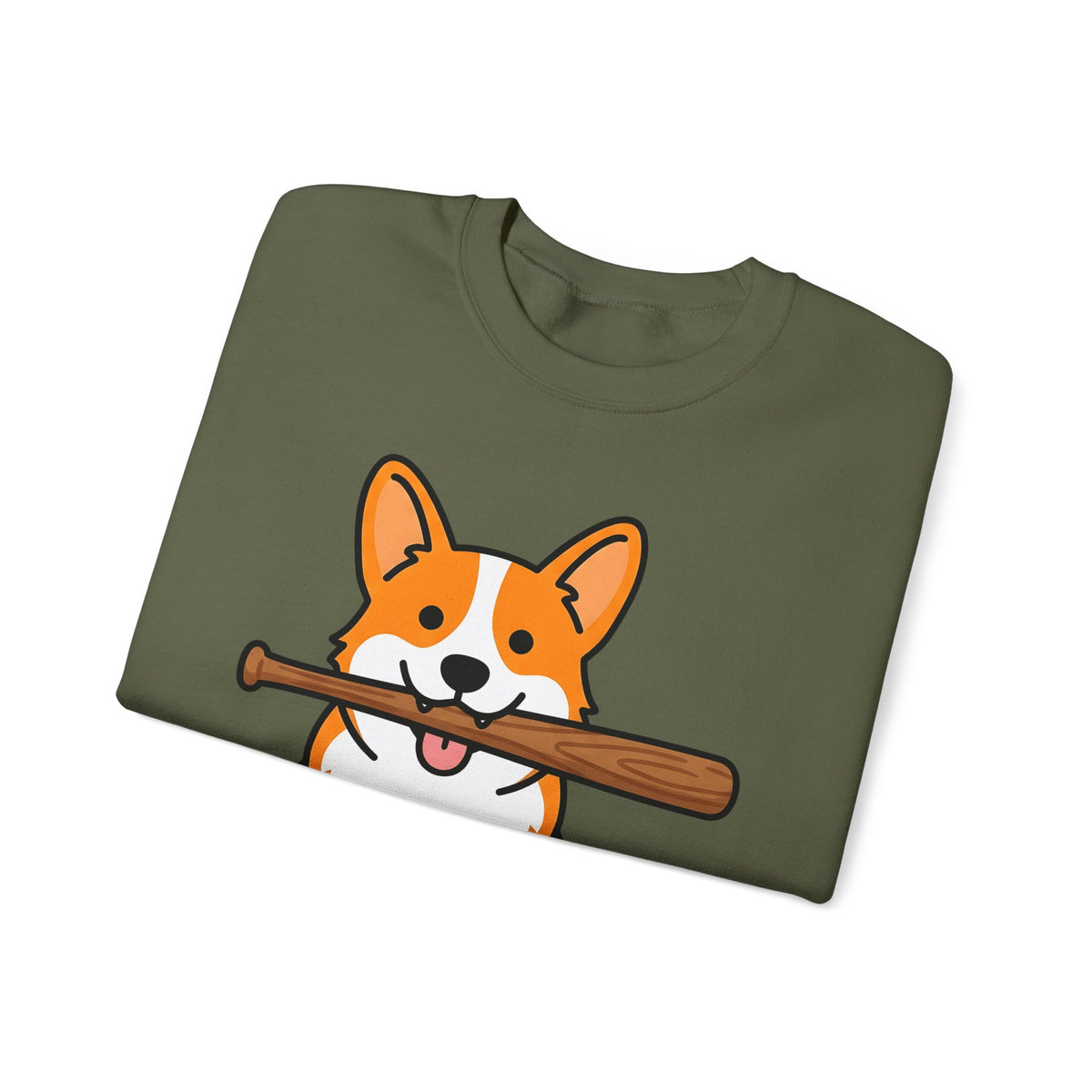 Corgi Pet Sweatshirt Dog Funny Gift Women Animation Sweatshirt Puppy Sweatshirt Dog Fan Cartoon Sweatshirt Humor Graphic Manga Bat Ball Sweatshirt