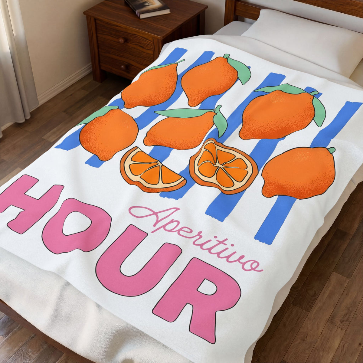 Lemon Fruit Blanket Drinks Vacation Gift Women Cartoon Blanket Citrus Blanket Beverage Fan Cocktail Graphic Classic Orange Segment Blanket