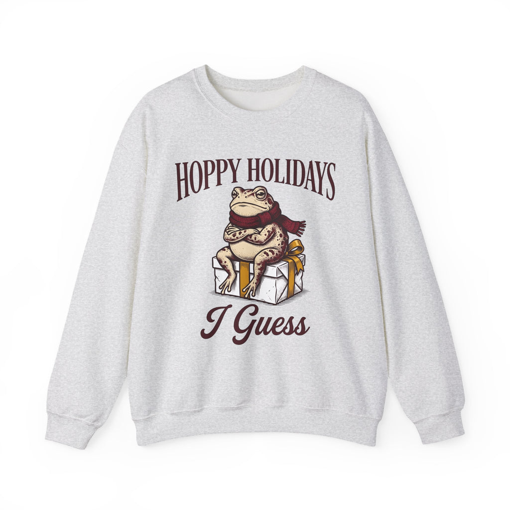 Frog Keepsake Sweatshirt Christmas Critters Gift Women Traditional Sweatshirt Toad Sweatshirt Xmas Fan Hand Drawn Sweatshirt Creature Graphic Outline Muffler