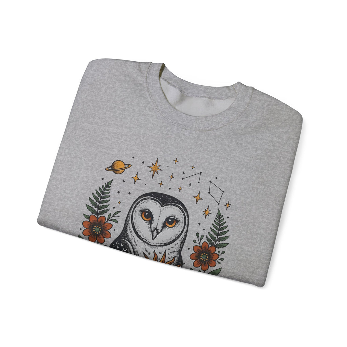 Owl Sun Boho Chic Nature Gift Boho Hoot Bohemian Fan Hippie Environmental Vintage Floral Sweatshirt