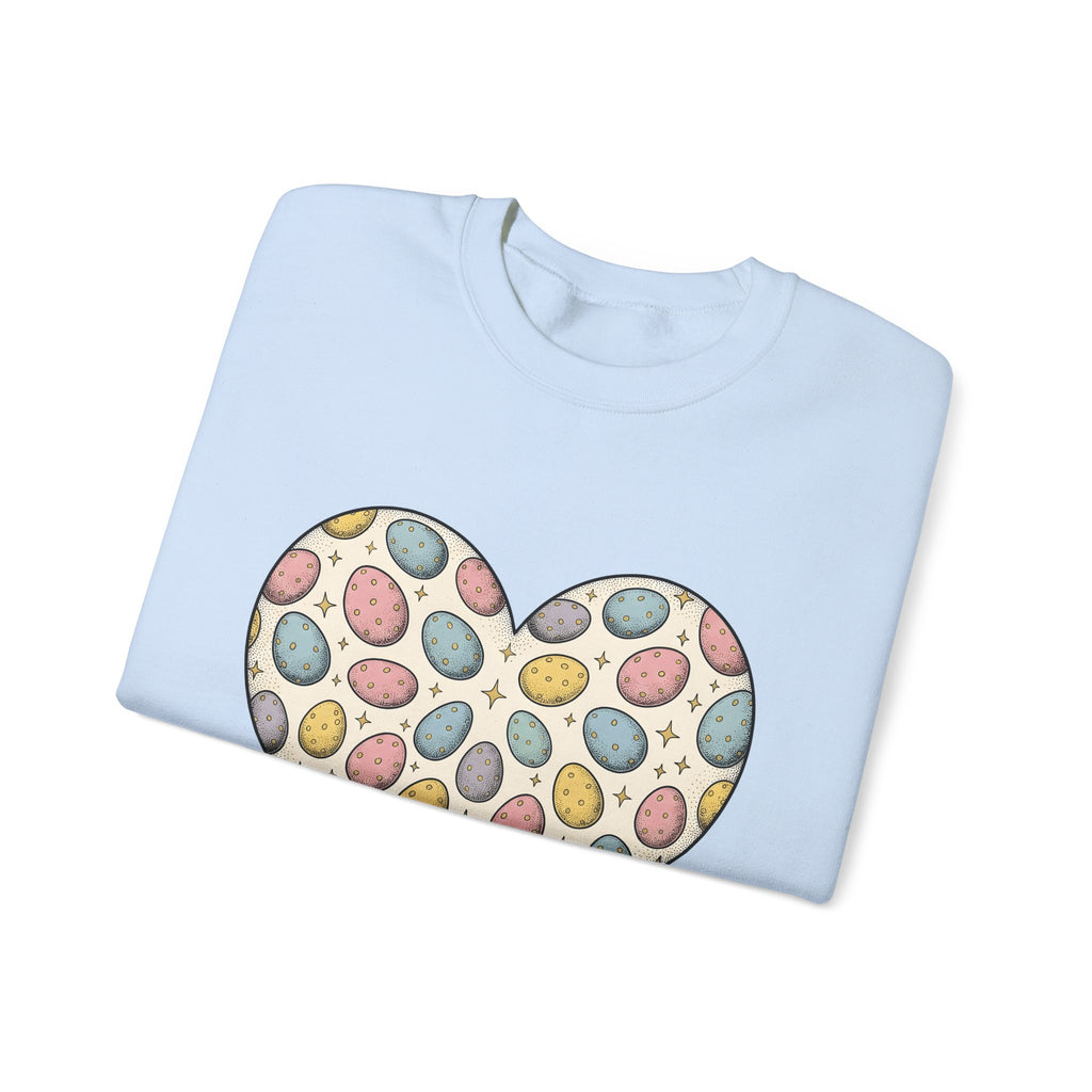 Heart Egg Sweatshirt Easter Festivity Gift Women Hand Drawn Sweatshirt Easter Egg Sweatshirt Easter Fan Hand Drawn Sweatshirt Celebration Graphic Classic