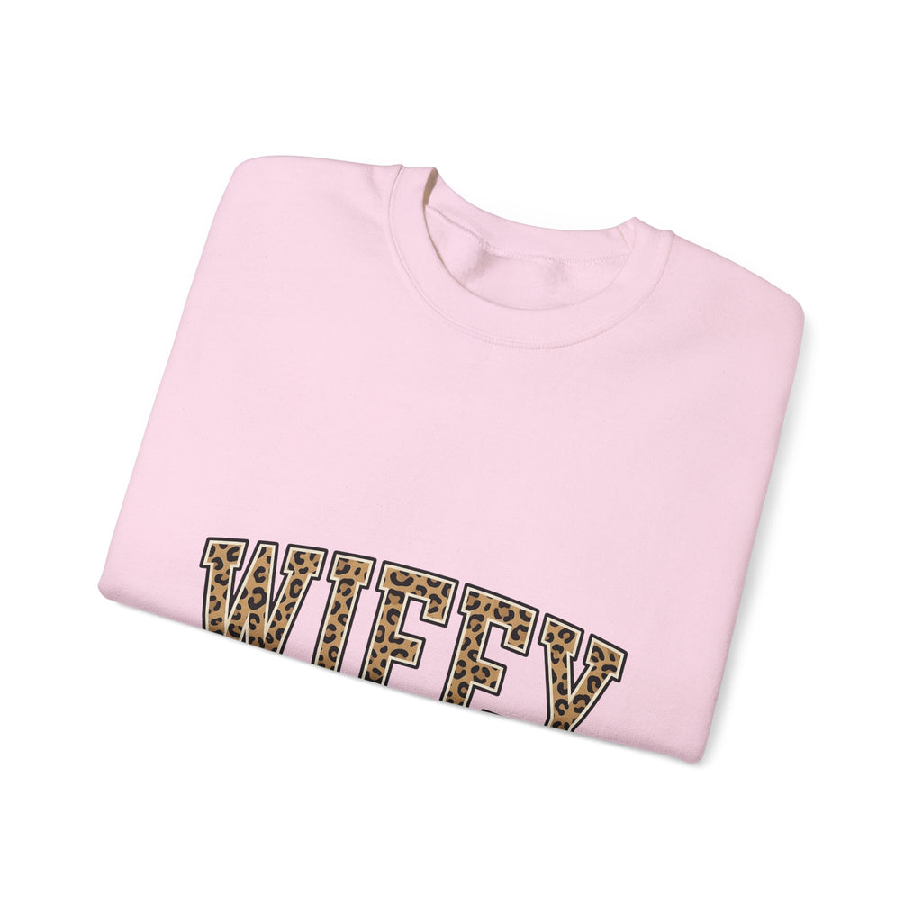 Leopard Pattern Letters Sweatshirt Moms Bridal Gift Women Strong Sweatshirt Alphabet Sweatshirt Motherhood Enthusiast Bold Sweatshirt Wedding Graphic Vintage